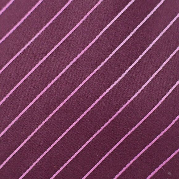 Dormeuil Paris Purple Pink‎ Striped Woven Silk Tie - Picture 2 of 7